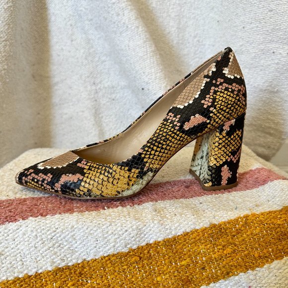 1. State Harvie Pump Bisque Multi Snake Print US Size 9 - Picture 3 of 6